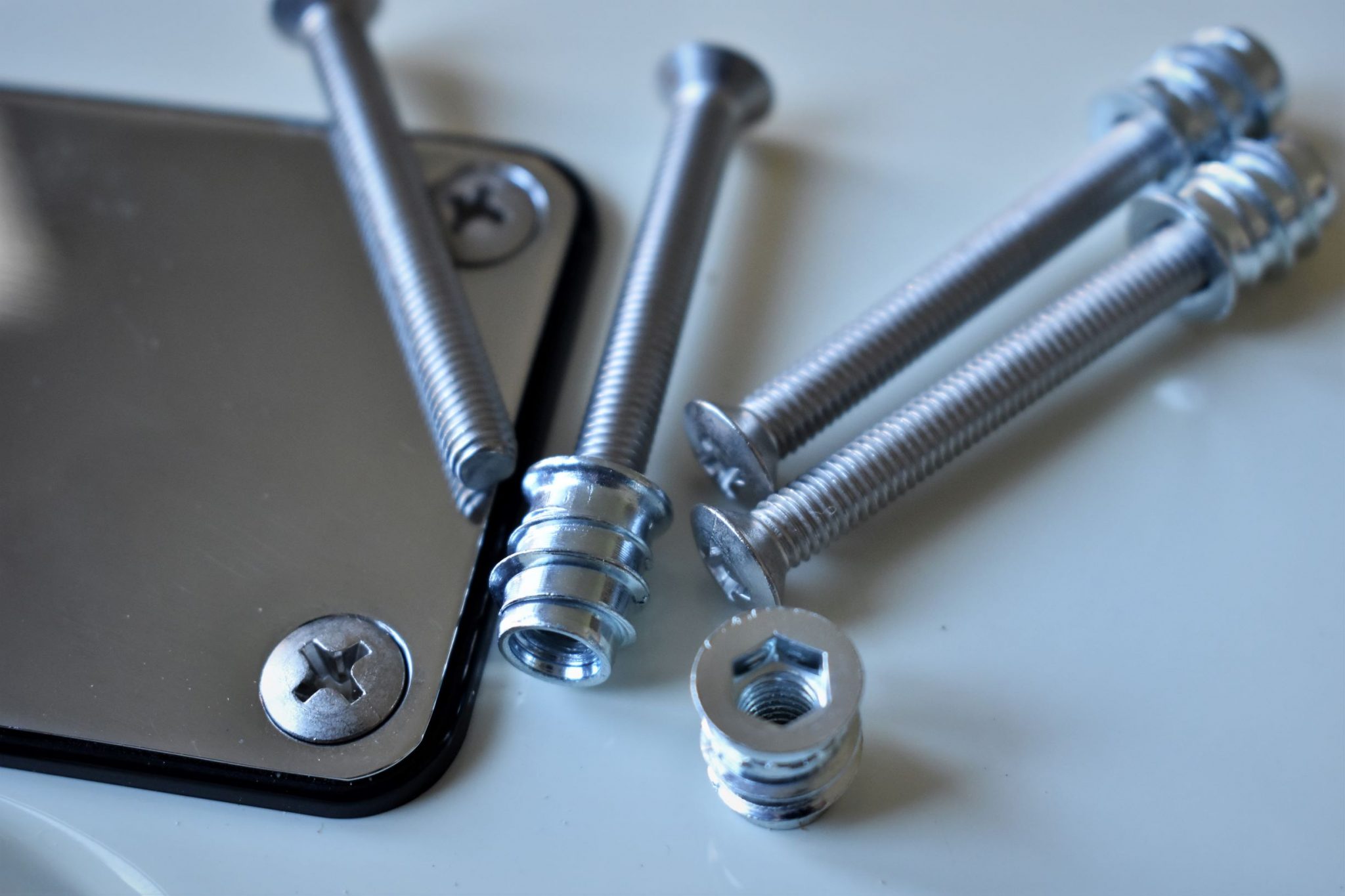 Big Head BoltOn Guitar Neck Screws and Inserts for Strat, Tele and